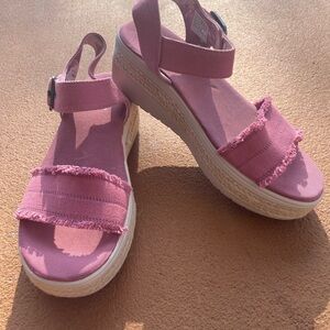 Skechers Pink Platform Sandals